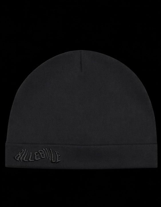 BLACK ON BLACK SKULL CAP